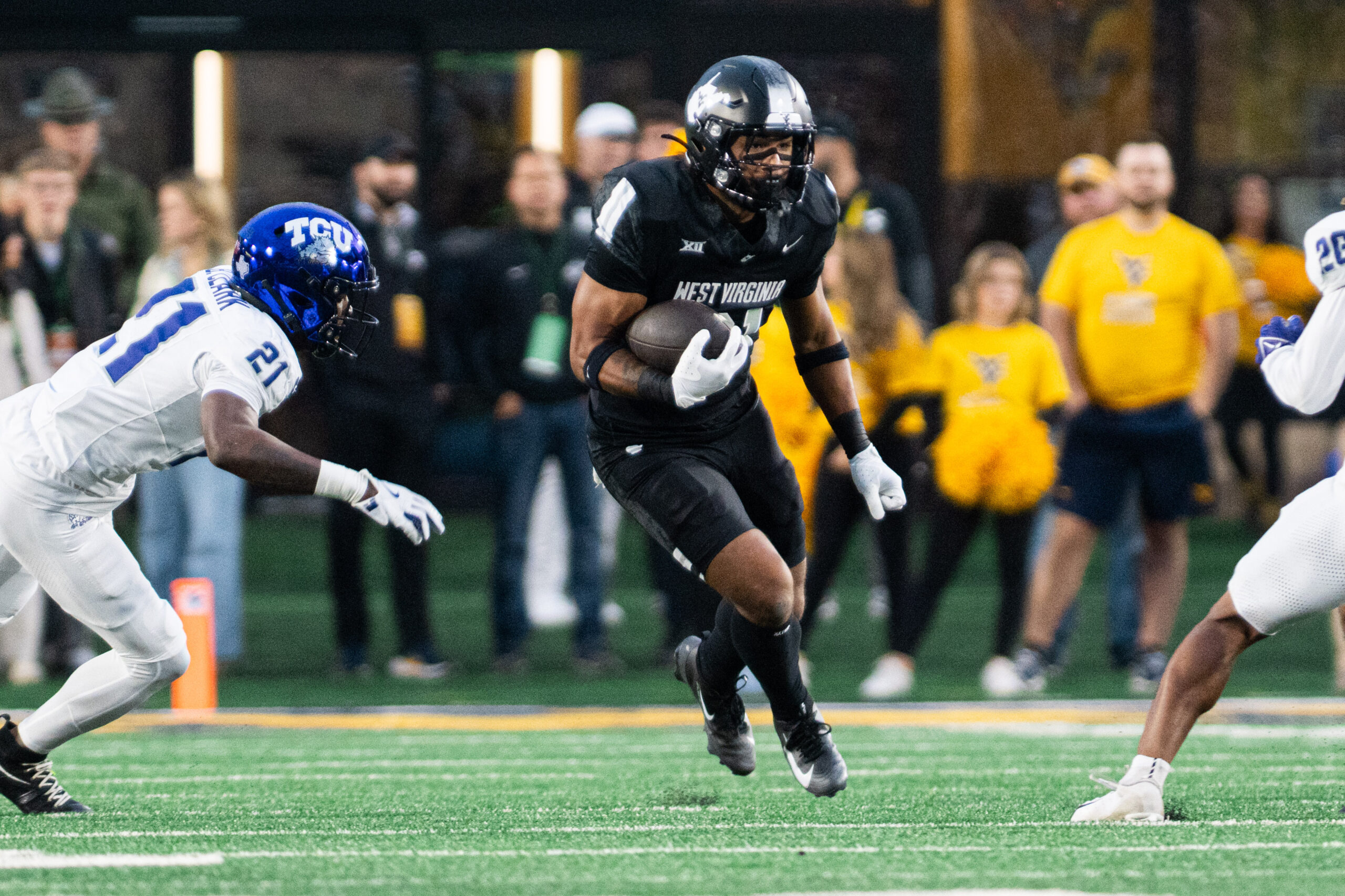WVU tight ends making impact blocks in the running game